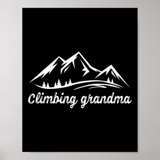 Poster Mamie grimpeuse - Randonnée (Devant)