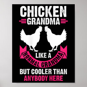 Poster Mamie poulet féminine comme une grand-mère normale