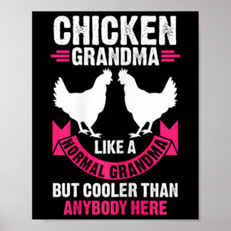 Poster Mamie poulet féminine comme une grand-mère normale