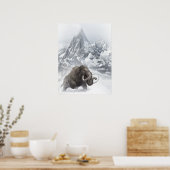 Poster Mammifère laineux Période de glace animale préhist (Cuisine)