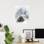 Poster Mammifère laineux Période de glace animale préhist (Bureau à domicile)