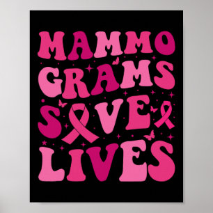 Poster Mammogrammes Sauver des vies Sensibilisation au ca