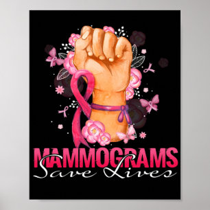 Poster Mammogrammes Sauver des vies Sensibilisation au ca