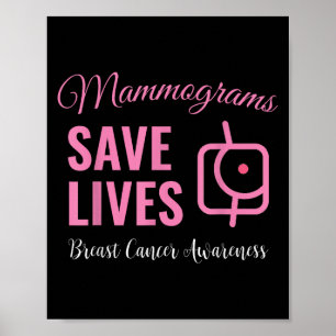 Poster Mammogrammes Sauver des vies Sensibilisation au ca