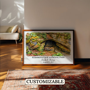 Poster Mammoth Cave Parc National Kentucky Aquarelle