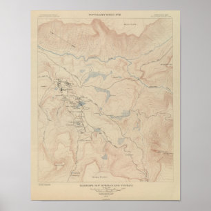 Poster Mammoth Hot Springs et proximité