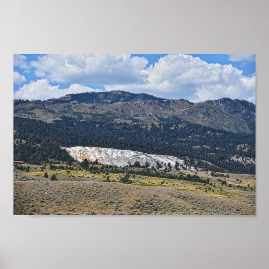 Poster Mammoth Hot Springs Panorama, Yellowstone, Wyoming (Devant)