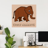 Poster Mammoth laineux (Bureau à domicile)