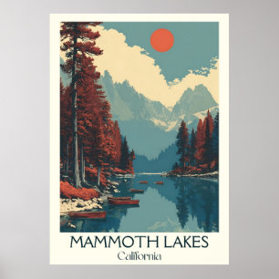 Poster Mammoth Lakes California Art Imprimer Lac Mounta
