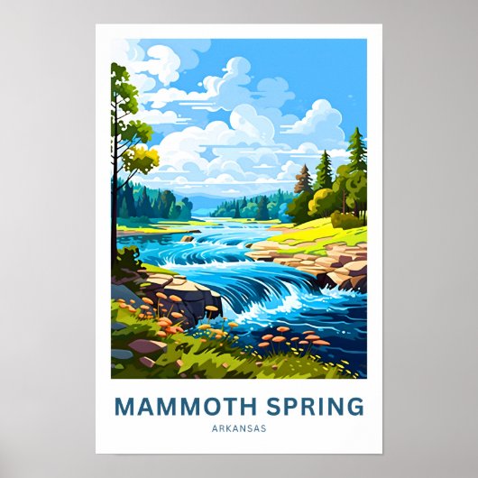 Poster Mammoth Spring Arkansas Travel Imprimer (Devant)