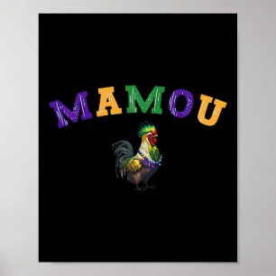 Poster Mamou Mardi Gras Poulet