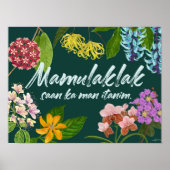 Poster "Mamulaklak" (Fleur) Motivation philippine (Devant)
