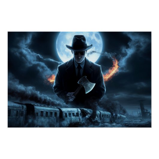 Poster Man Black Train 10 Perfect Poster (Voorkant)