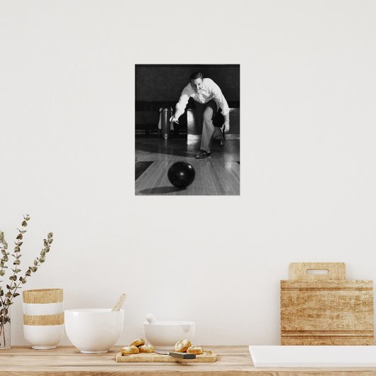 Poster Man Bowling (Cuisine)