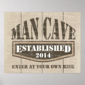 Poster Man Cave - Ajouter Date Établie (Devant)