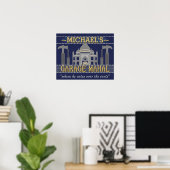 Poster Man Cave Garage Mahal Funny Guy Humour | Personnal (Bureau à domicile)