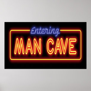 Poster man Cave Sign