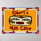 Poster Man Cave Sign (modifier le nom) (Devant)