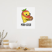 Poster Man gogh Funny Artiste Mango Pun (Cuisine)