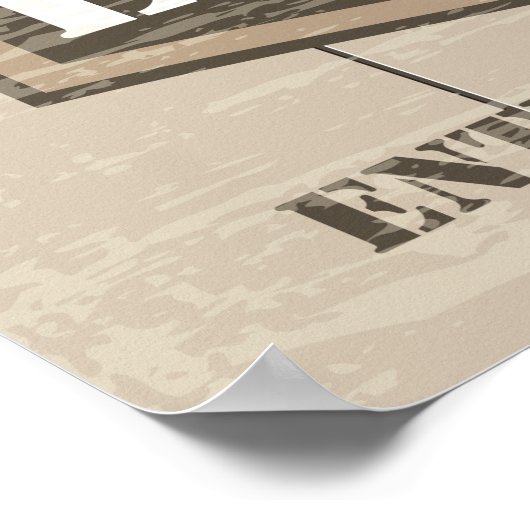 Poster man grot - Vaste datum toevoegen (Hoek)