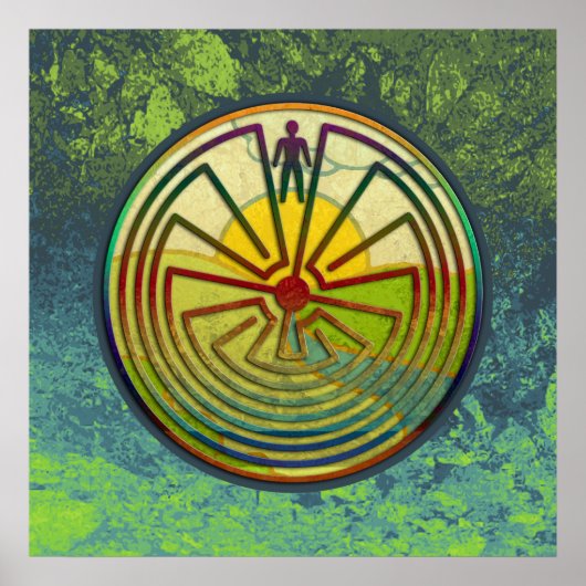 Poster MAN IN THE MAZE paysage + votre arrière - plan (Devant)