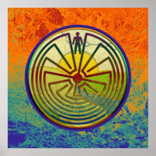 Poster MAN IN THE MAZE paysage + votre arrière - plan (Devant)