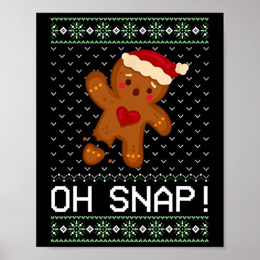 Poster Man Oh Snap Christmas Cookie (Devant)