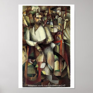 Poster "Man on a Balcony by Cubist, Albert Gleizes"