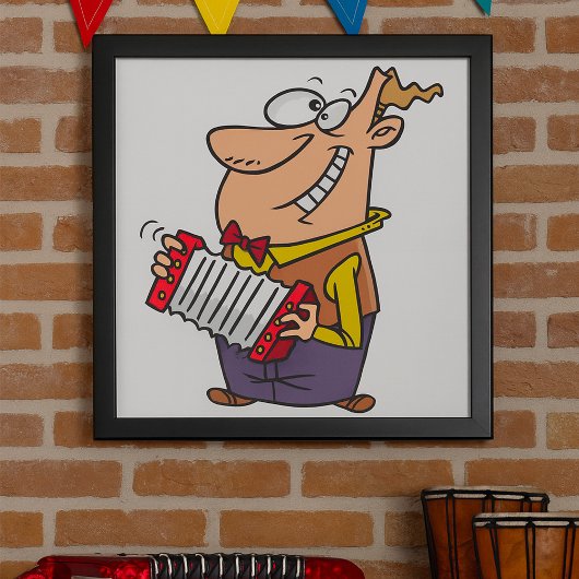 Poster Man Playing The Accordion