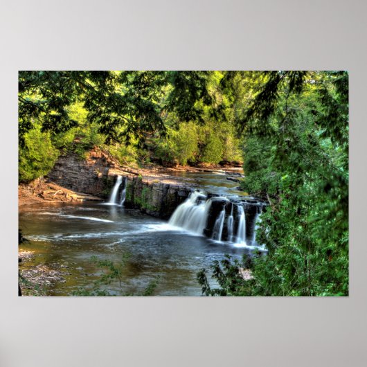 Poster Manabezho Falls, Michigan. (Devant)
