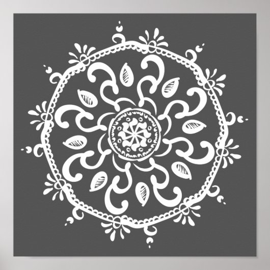 Poster Manatee Mandala (Devant)