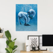 Poster Manatees (Bureau à domicile)