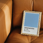 Poster Manchester Blue Cityzen - frontière blanche