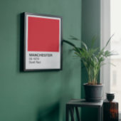Poster Manchester Devil Red - frontière blanche
