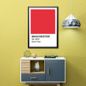 Poster Manchester Devil Red - frontière blanche