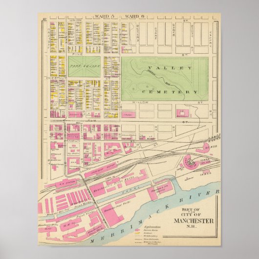 Poster Manchester, NH, partie (Devant)
