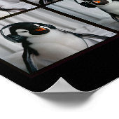 Poster Manchot avec casque autisme sensoriel zoo manchot (Coin)