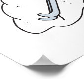 Poster manchot de ski idiot (Coin)