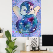 Poster Manchot nommé Bouton (Bureau à domicile)