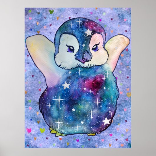 Poster Manchot nommé Bouton (Devant)