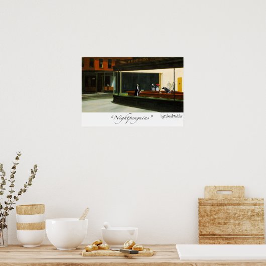 Poster manchots (Cuisine)