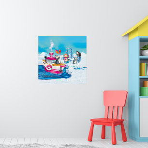 Poster manchots en Antarctique