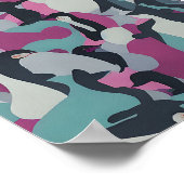 Poster Manchots tons abstraits muets  (Coin)