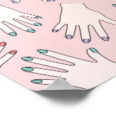 Poster Mancured Hands Nail Studio Pink Pastel (Coin)