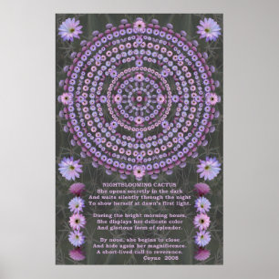 Poster Mandala 5 de Nightblooming avec le poème