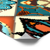 Poster Mandala à fleurs ethniques sans couture motif. M c (Coin)