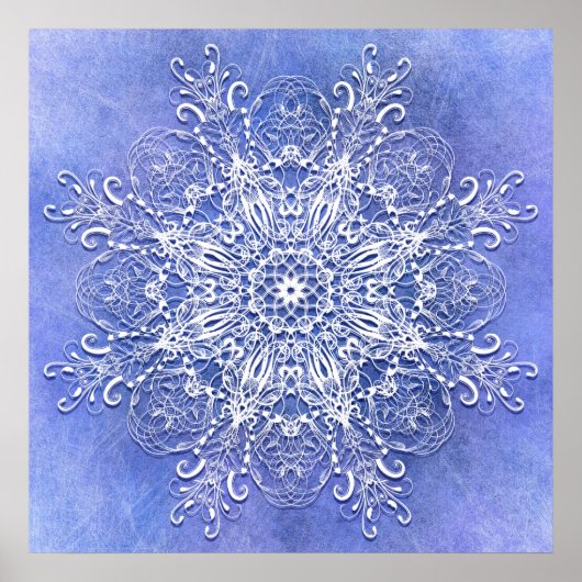 Poster Mandala à fleurs ethniques sur arrière - plan grun (Devant)