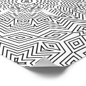 Poster Mandala à vagues Chevron superposées avec accents  (Coin)