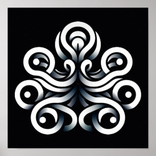 Poster Mandala abstrait géométrique sacré Zen minimal