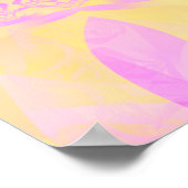 Poster Mandala abstrait rétro numérique. Fleur brillante. (Coin)